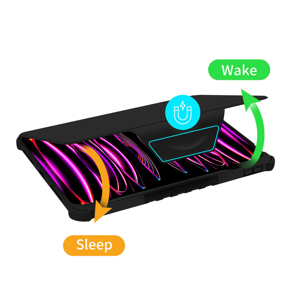 LCV-iPad-PR6 | iPad Pro 11 ( 1st / 2nd / 3rd / 4th Gen. ) 2018 / 2020 / 2021 / 2022 | 360 Degree Rotating Stand Magnetic Smart Cover - Image 3