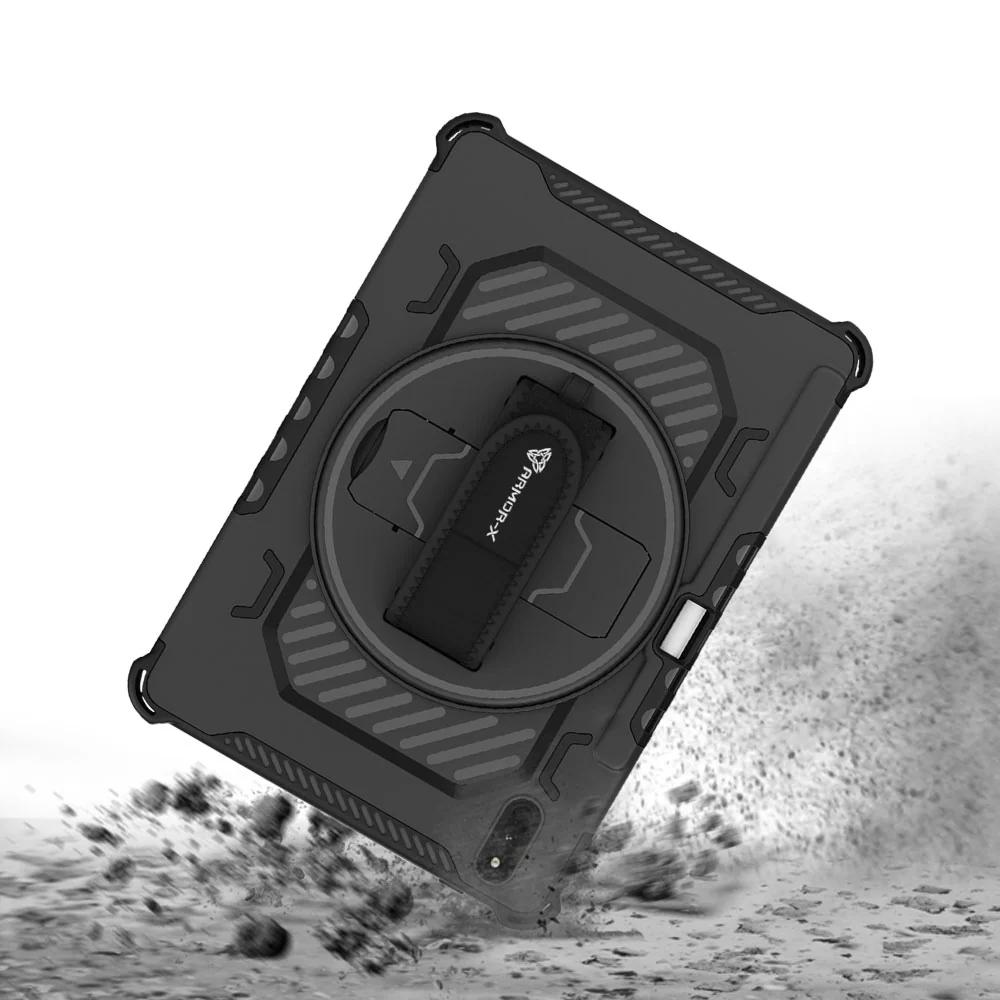 LGN-HW-MTP_DBY | Huawei MatePad 11 (2021) DBY-W09 | 2 Layers Shockproof Rugged Case with Hand Strap and Kick-stand - Image 6