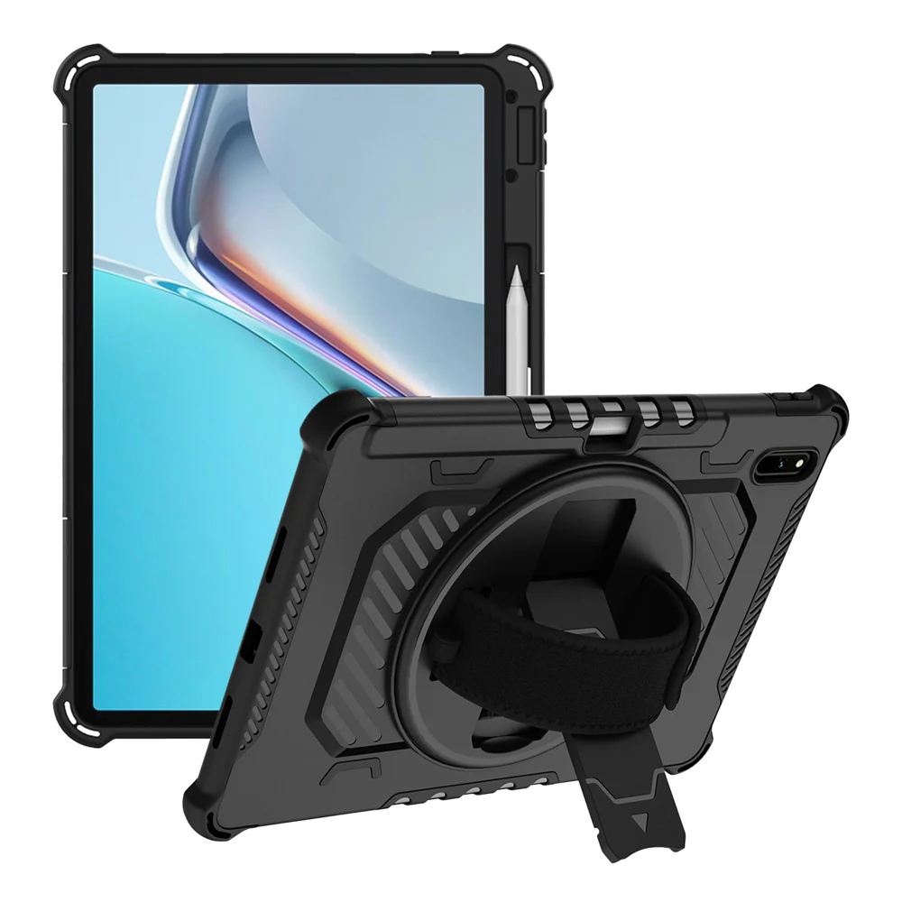 LGN-HW-MTP_DBY | Huawei MatePad 11 (2021) DBY-W09 | 2 Layers Shockproof Rugged Case with Hand Strap and Kick-stand - Image 7