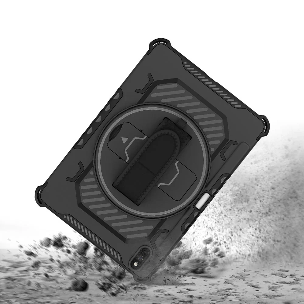 LGN-HW-MTPP-10.8 | Huawei MatePad Pro 10.8 (2021) MRR-W29 | 2 Layers Shockproof Rugged Case with Hand Strap and Kick-stand - Image 7