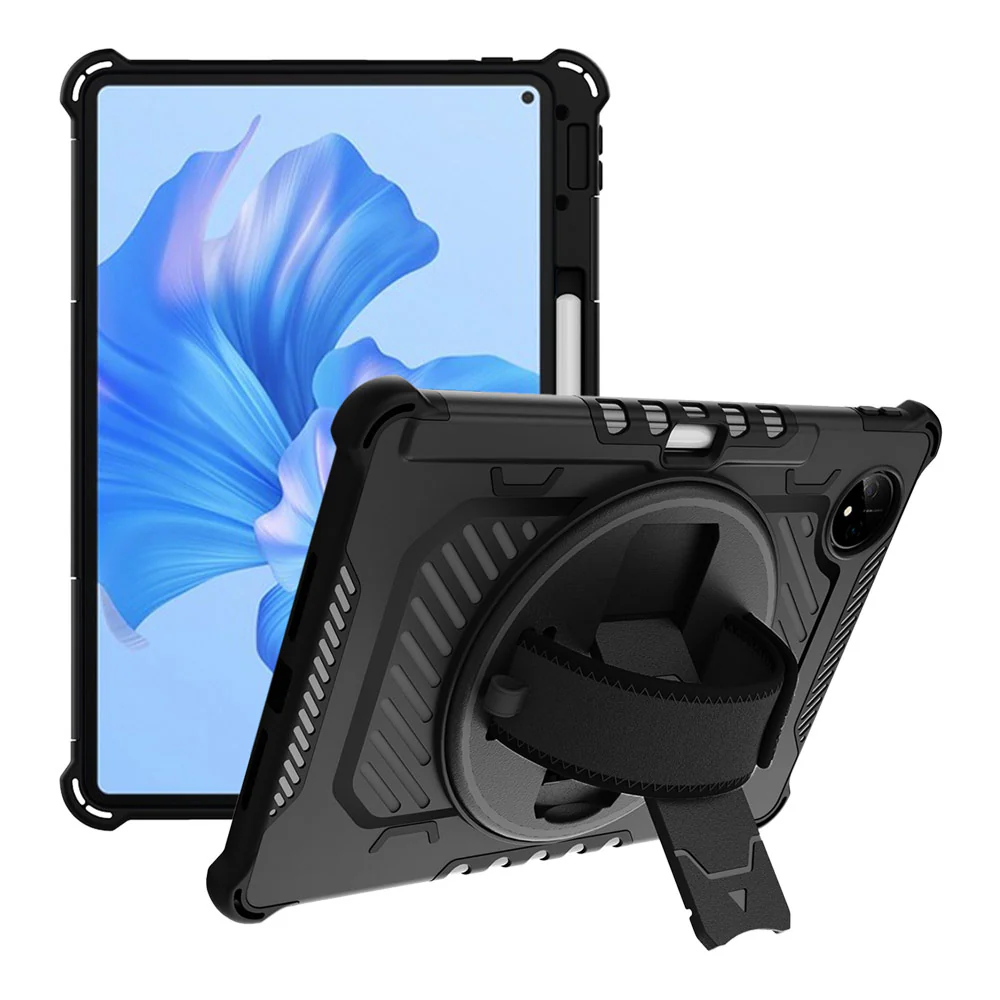 LGN-HW-MTPP-11 | Huawei MatePad Pro 11 (2022) | 2 Layers Shockproof Rugged Case with Hand Strap and Kick-stand - Image 8