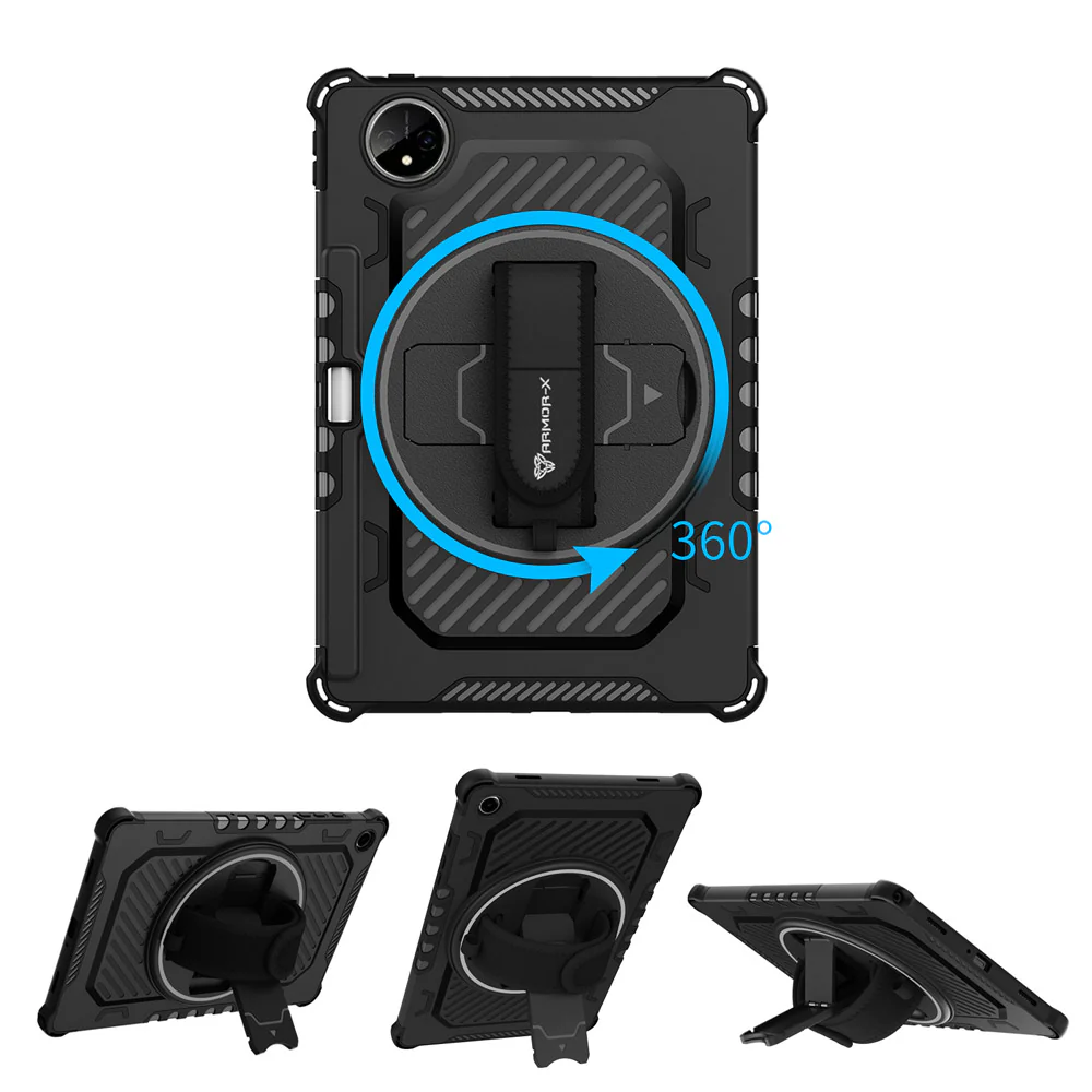 LGN-HW-MTPP-11 | Huawei MatePad Pro 11 (2022) | 2 Layers Shockproof Rugged Case with Hand Strap and Kick-stand - Image 9