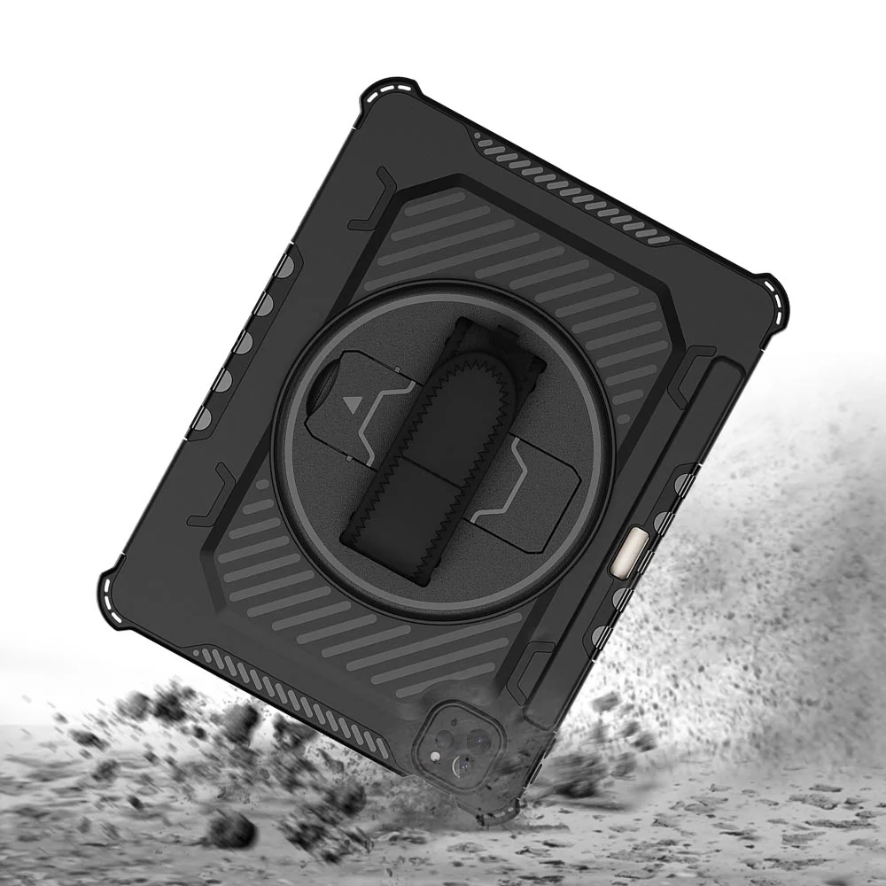 LGN-iPad-A4 | iPad Air 4 2020 / iPad Air 5 2022 | 2 Layers Shockproof Rugged Case with Hand Strap and Kick-stand - Image 7