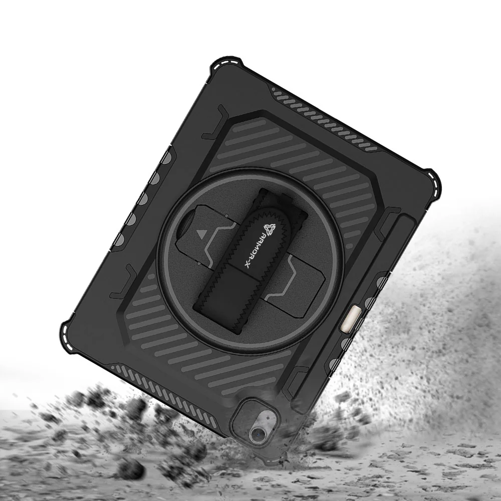 LGN-iPad-A5 | iPad Air 11 (M2) / (M3) / (M4) | 2 Layers Shockproof Rugged Case with Hand Strap and Kick-stand - Image 7