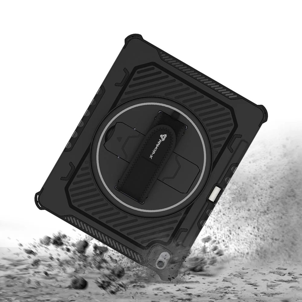 LGN-iPad-A6 | iPad Air 13 (M2) / (M3) / (M4) | 2 Layers Shockproof Rugged Case with Hand Strap and Kick-stand - Image 7