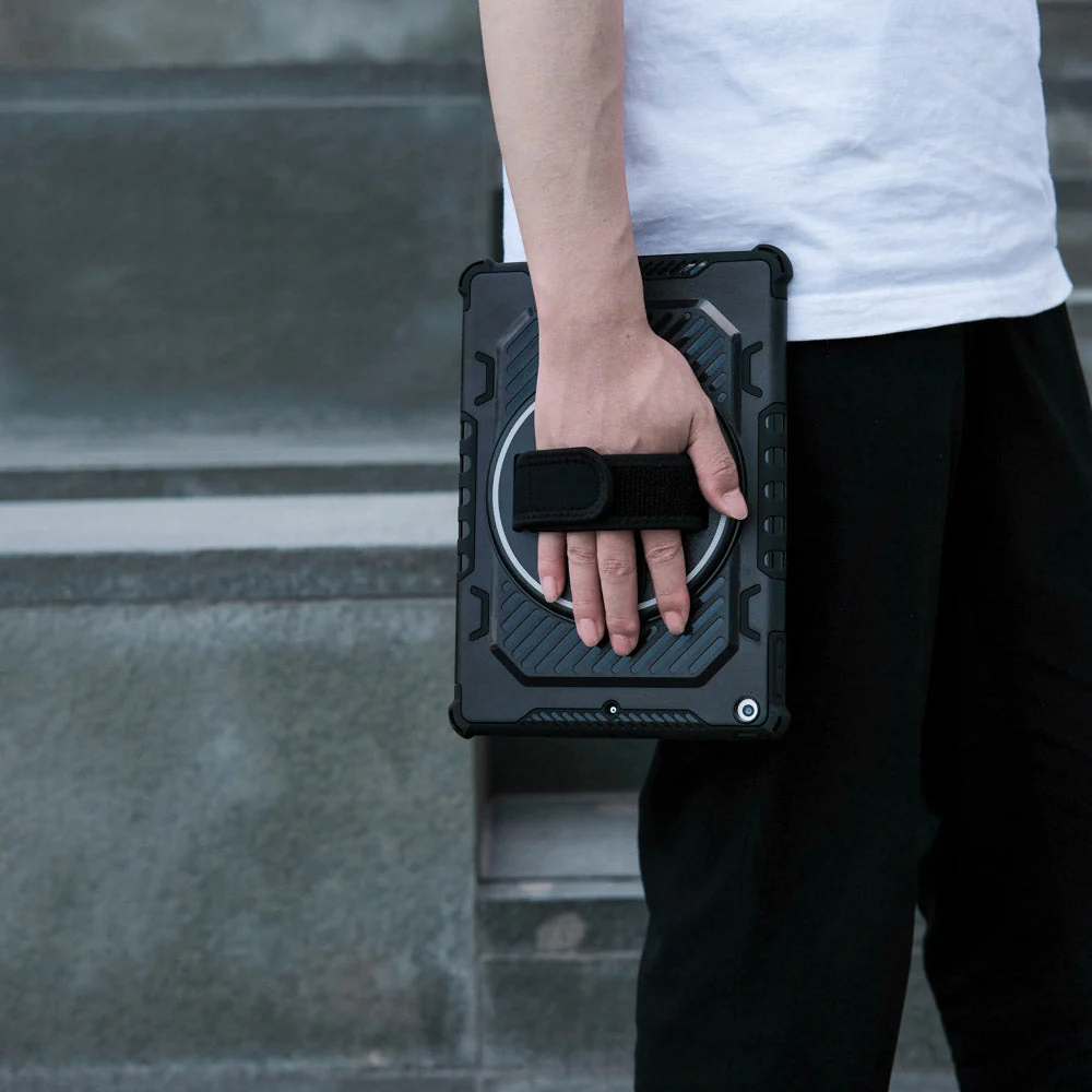 LGN-iPad-M54 | iPad mini 5 / mini 4 | 2 Layers Shockproof Rugged Case with Hand Strap and Kick-stand - Image 4