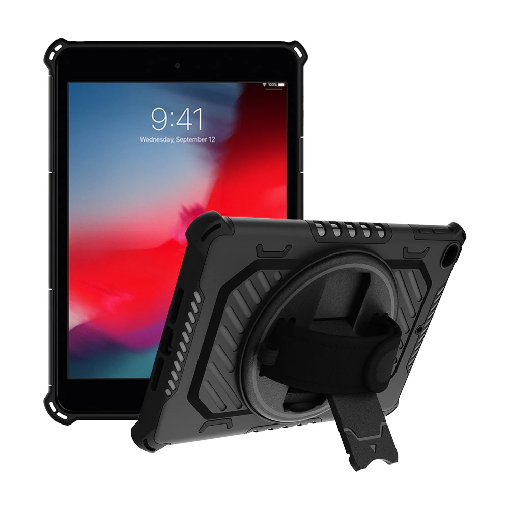 LGN-iPad-M54 | iPad mini 5 / mini 4 | 2 Layers Shockproof Rugged Case with Hand Strap and Kick-stand - Image 8