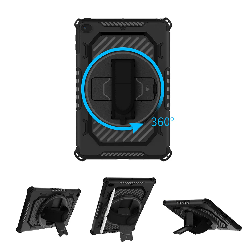 LGN-iPad-M54 | iPad mini 5 / mini 4 | 2 Layers Shockproof Rugged Case with Hand Strap and Kick-stand - Image 9
