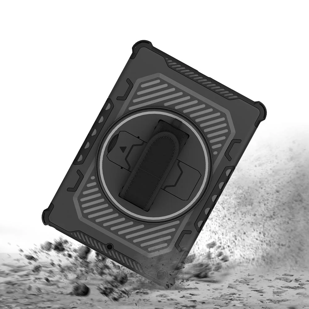 LGN-iPad-N4 | iPad 10.2 (9th Gen.) 2021 | 2 Layers Shockproof Rugged Case with Hand Strap and Kick-stand - Image 7