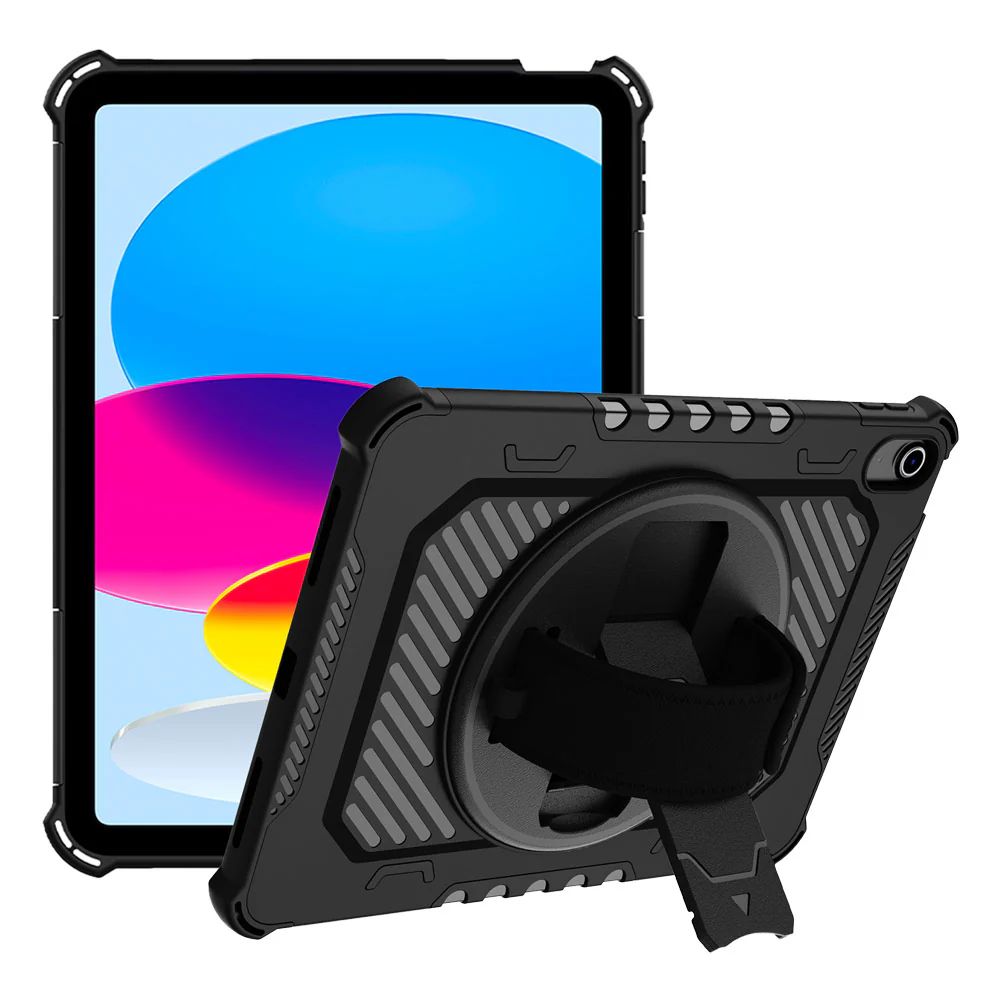 LGN-iPad-N5 | iPad 11-Inch (11th Gen / A16) | 2 Layers Shockproof Rugged Case with Hand Strap and Kick-stand - Image 8