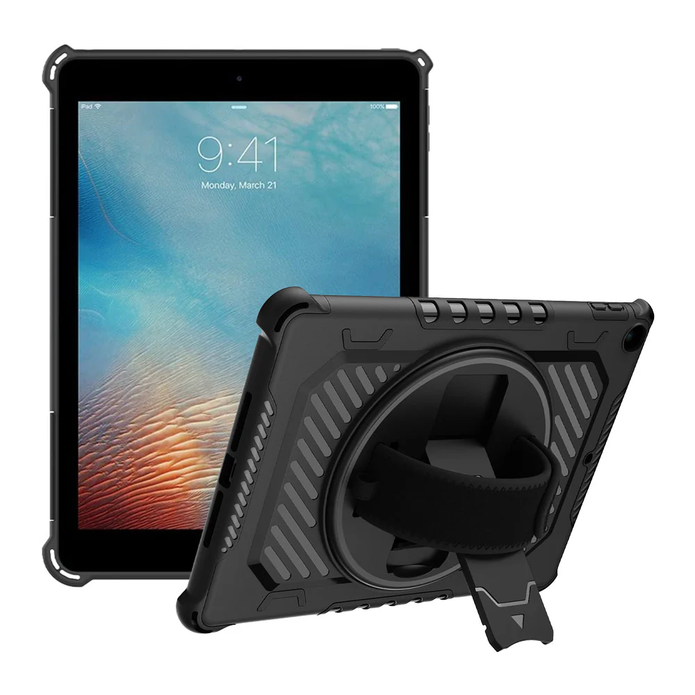 LGN-iPad-PR1 | iPad Pro 9.7 2016 | 2 Layers Shockproof Rugged Case with Hand Strap and Kick-stand - Image 8