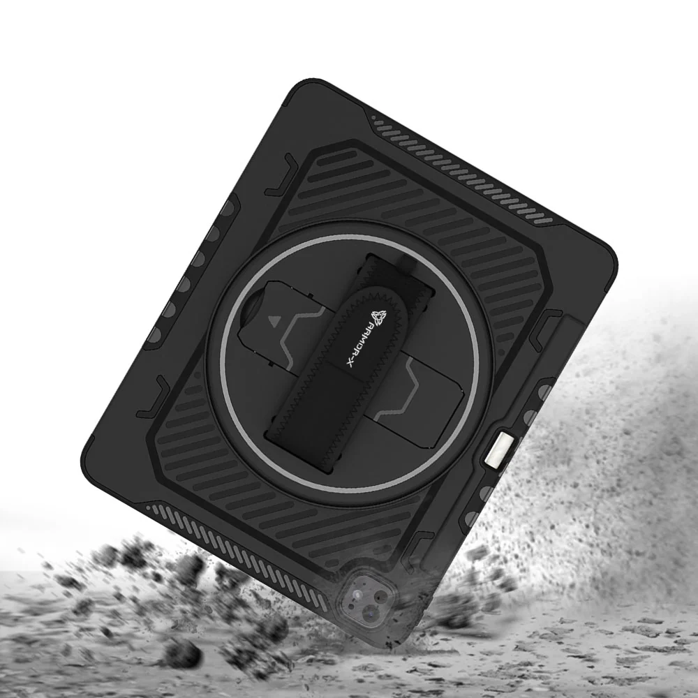 LGN-iPad-PR10 | iPad Pro 13 (M4) / (M5) | 2 Layers Shockproof Rugged Case with Hand Strap and Kick-stand - Image 6