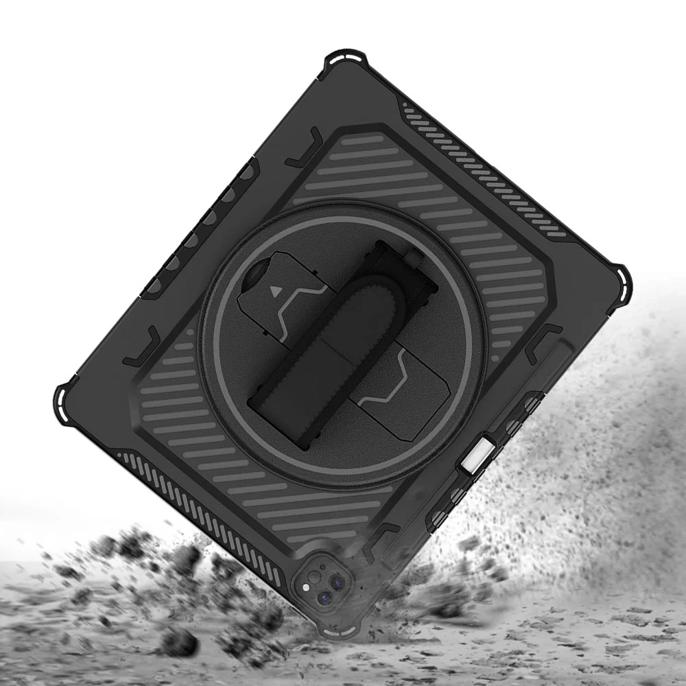 LGN-iPad-PR7 | iPad Pro 12.9 ( 3rd / 4th / 5th / 6th Gen. ) 2018 / 2020 / 2021 / 2022 | 2 Layers Shockproof Rugged Case with Hand Strap and Kick-stand - Image 7