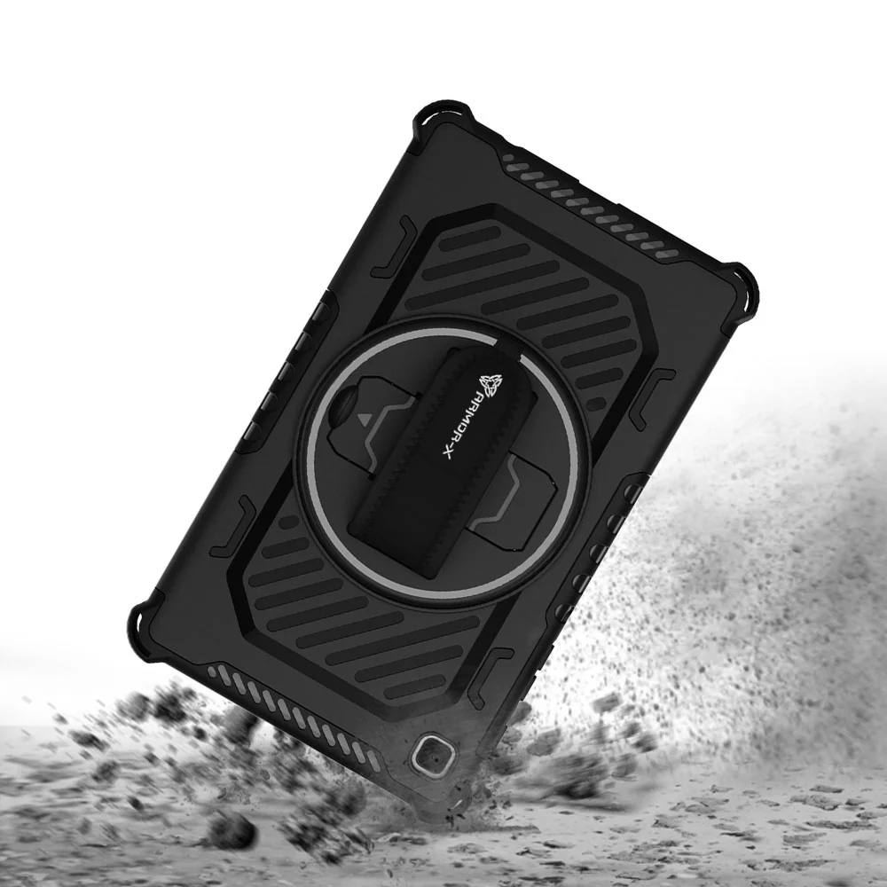 LGN-SS-T225 | Samsung Galaxy Tab A7 Lite SM-T225 / SM-T220 / SM-T225N / SM-T227U | 2 Layers Shockproof Rugged Case with Hand Strap and Kick-stand - Image 7