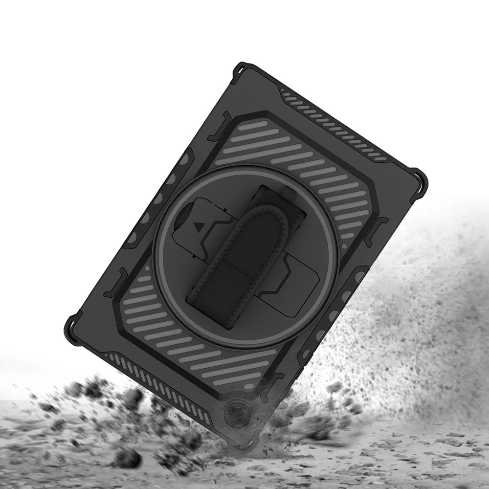 LGN-SS-X205 | Samsung Galaxy Tab A8 SM-X200 / X205 | 2 Layers Shockproof Rugged Case with Hand Strap and Kick-stand - Image 7