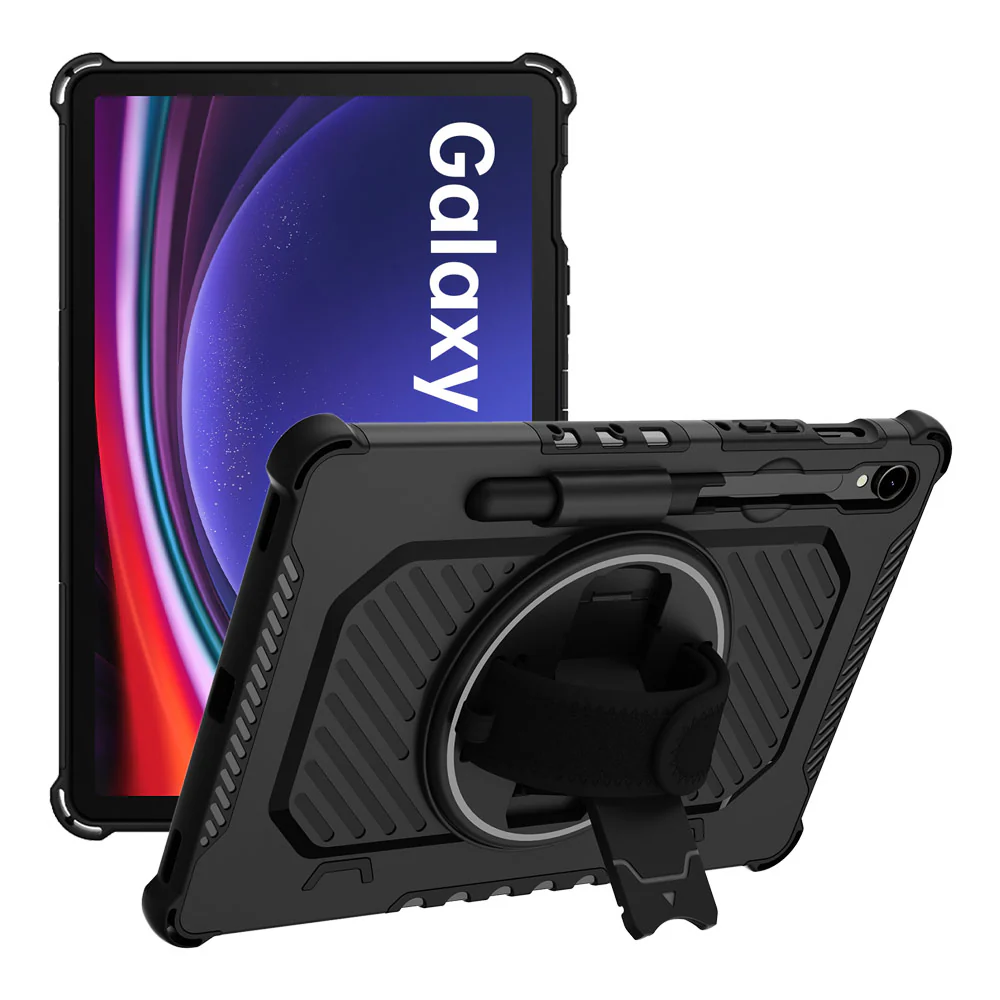 LGN-SS-X710 | Samsung Galaxy Tab S10 FE SM-X520 X526 X528 / S10 Lite SM-X400 X406 | 2 Layers Shockproof Rugged Case with Hand Strap and Kick-stand - Image 9