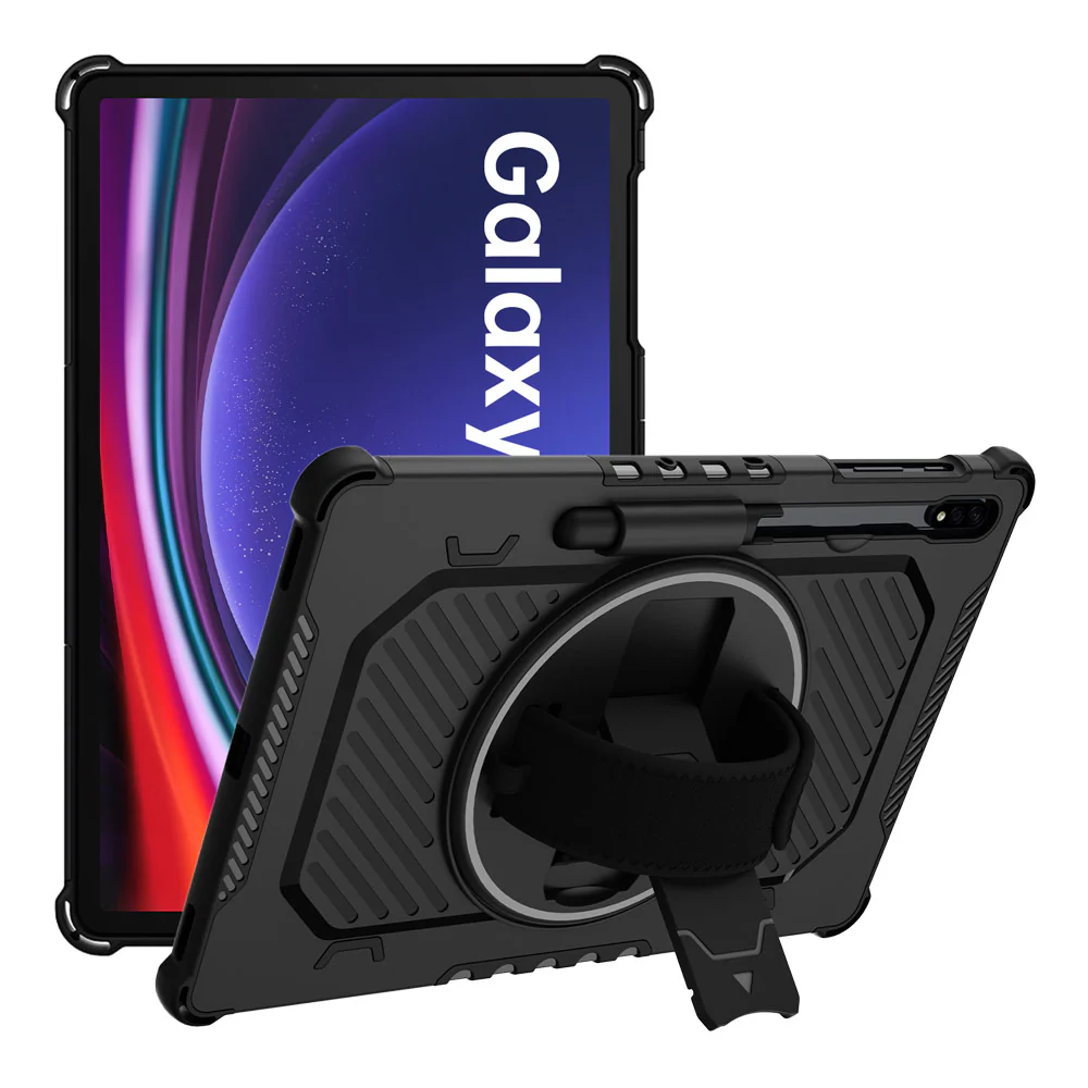 LGN-SS-X810 | Samsung Galaxy Tab S9+ S9 Plus SM-X810 / X816 / X818 | 2 Layers Shockproof Rugged Case with Hand Strap and Kick-stand - Image 8