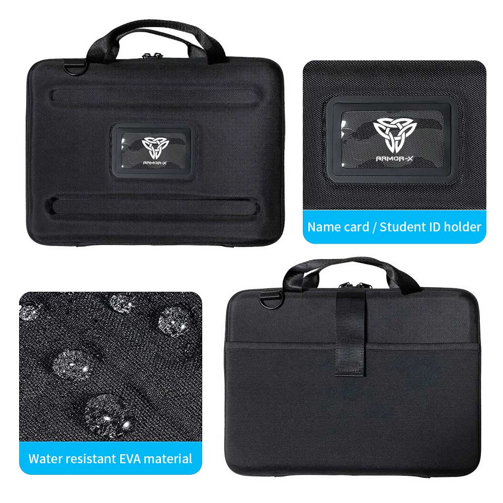 LPON-L1 | 13-14" ASUS Chromebook & Laptop | Always-on hard Cover / Work-In Rugged Case with Handle Strap & Shoulder Strap - Image 4