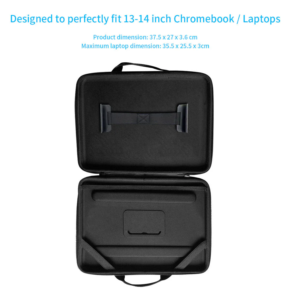 LPON-L1 | 13-14" HP Chromebook & Laptop | Always-on hard Cover / Work-In Rugged Case with Handle Strap & Shoulder Strap - Image 5