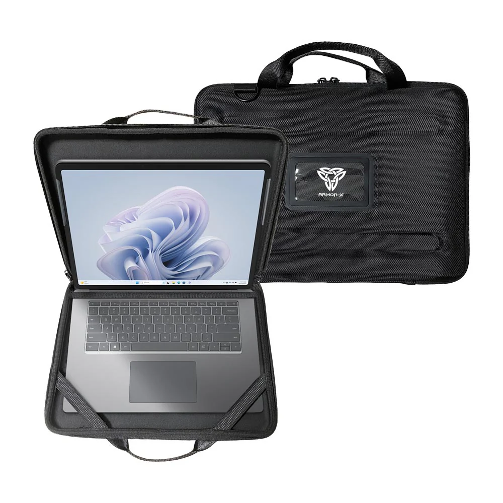LPON-M1 | 11-13" Surface Laptop Go | Always-on hard Cover / Work-In Rugged Case with Handle Strap & Shoulder Strap