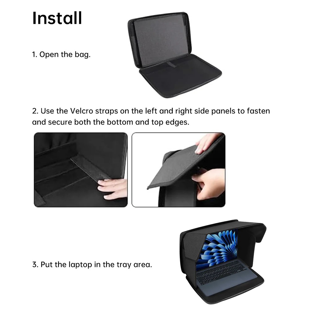 LPON-M3 | 12-14" Chromebook & Laptop | Laptop Sun Shade Bag with Handle Strap - Image 7