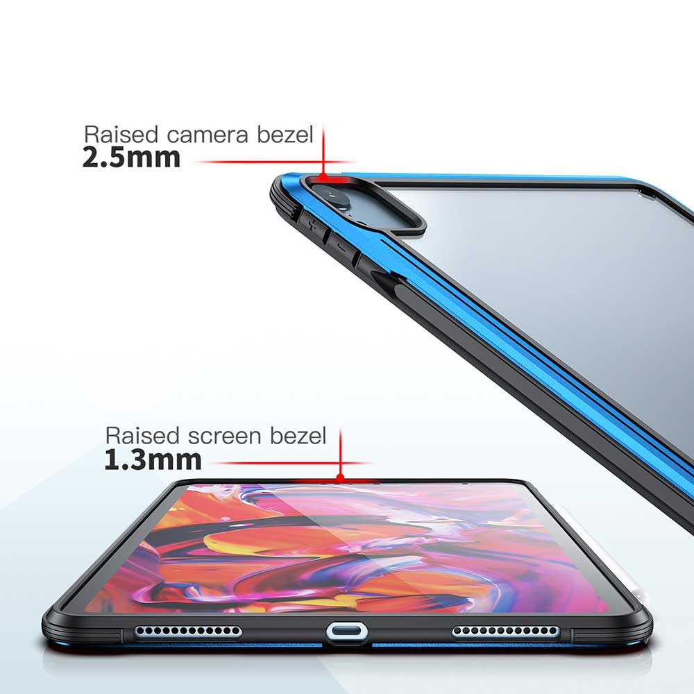 LXS-iPad-A4 | iPad Air 4 2020 / Air 5 2022 | Metal Protective Shockproof Case with hand strap kick-stand & X-Mount - Image 5