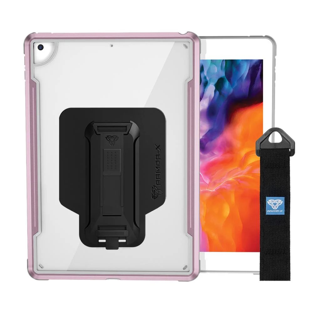 LXS-iPad-N3 | iPad 10.2 (7th & 8th & 9th Gen.) 2019 / 2020 / 2021 | Metal Protective Shockproof case with hand strap kick-stand & X-Mount - Image 12