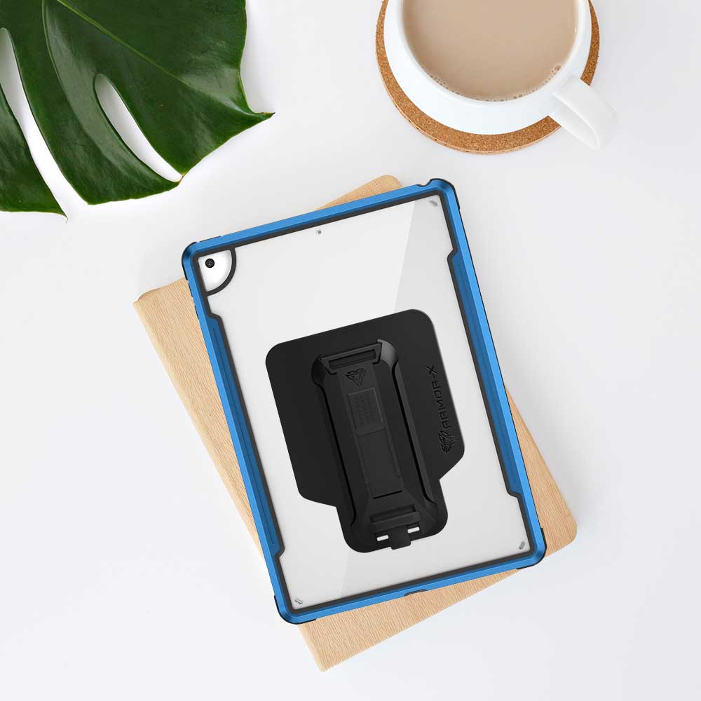 LXS-iPad-N3 | iPad 10.2 (7th & 8th & 9th Gen.) 2019 / 2020 / 2021 | Metal Protective Shockproof case with hand strap kick-stand & X-Mount - Image 4