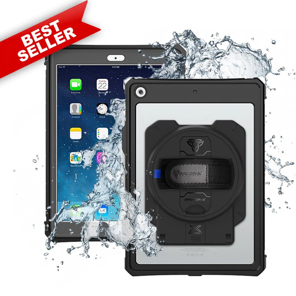 MAK-A10S | iPad 10.2 (7th & 8th & 9th Gen.) 2019 / 2020 / 2021 | IP68 Waterproof, Shock & Dust Proof Case With X-DOCK Modular Eco-System, Keyboard Connector & Pencil Holder