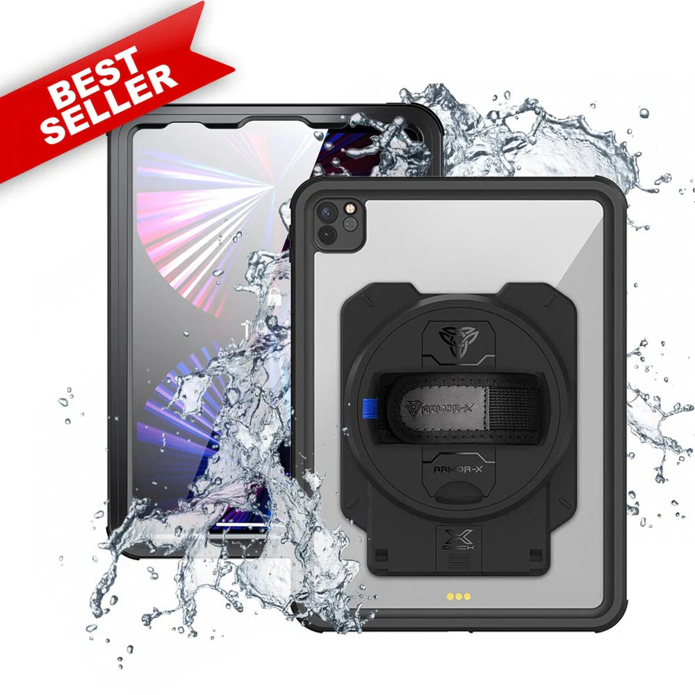 MAN-A15S | iPad Pro 11 ( 3rd / 4th Gen ) 2021 / 2022 | IP68 Waterproof, Shock & Dust Proof Case With X-DOCK Modular Eco-System