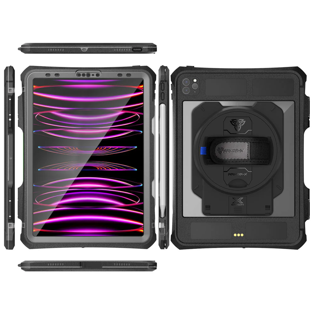 MAN-A15SPN | iPad Pro 11 ( 2nd / 3rd / 4th Gen. ) 2020 / 2021 / 2022 | IP68 Waterproof, Shock & Dust Proof Case With X-DOCK Modular Eco-System & Pencil Holder Supports Apple Pencil 2 Wireless Charging - Image 13