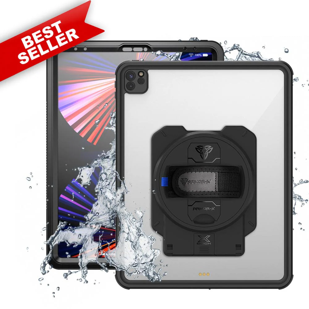 MAN-A17S | iPad Pro 12.9 ( 5th / 6th Gen ) 2021 / 2022 | IP68 Waterproof, Shock & Dust Proof Case With X-DOCK Modular Eco-System