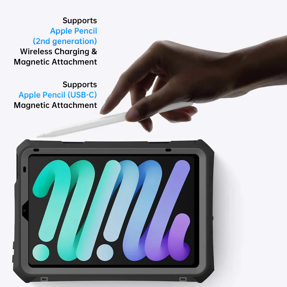 MAN-iPad-M6PN | iPad mini 6 | IP68 Waterproof, Shock & Dust Proof Case With X-DOCK Modular Eco-System Supports Apple Pencil 2 Wireless Charging - Image 7