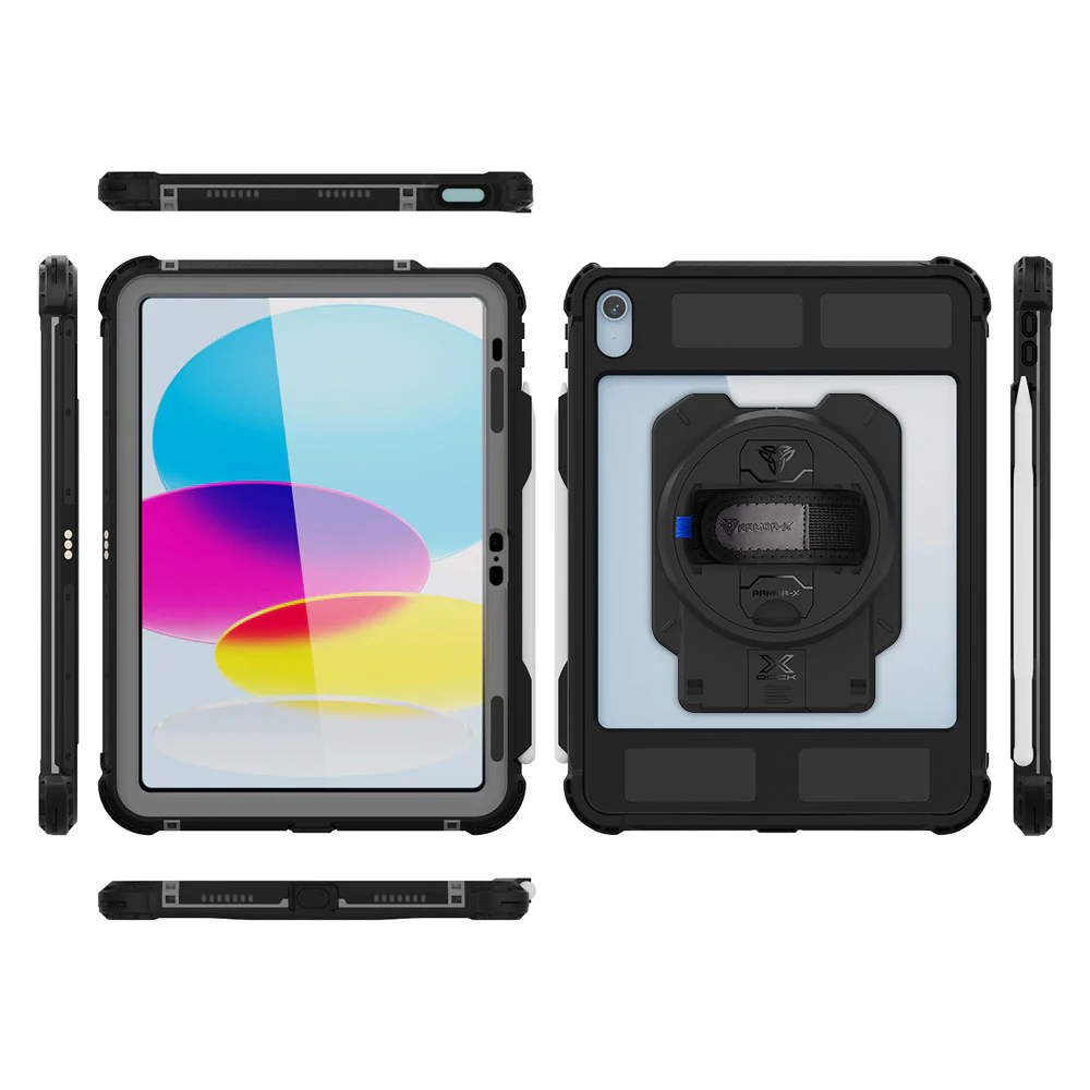 MAN-iPad-N5PN | iPad 10.9 (10th Gen.) | IP68 Waterproof, Shock & Dust Proof Case With X-DOCK Modular Eco-System, Keyboard Connector & Pencil Holder - Image 13