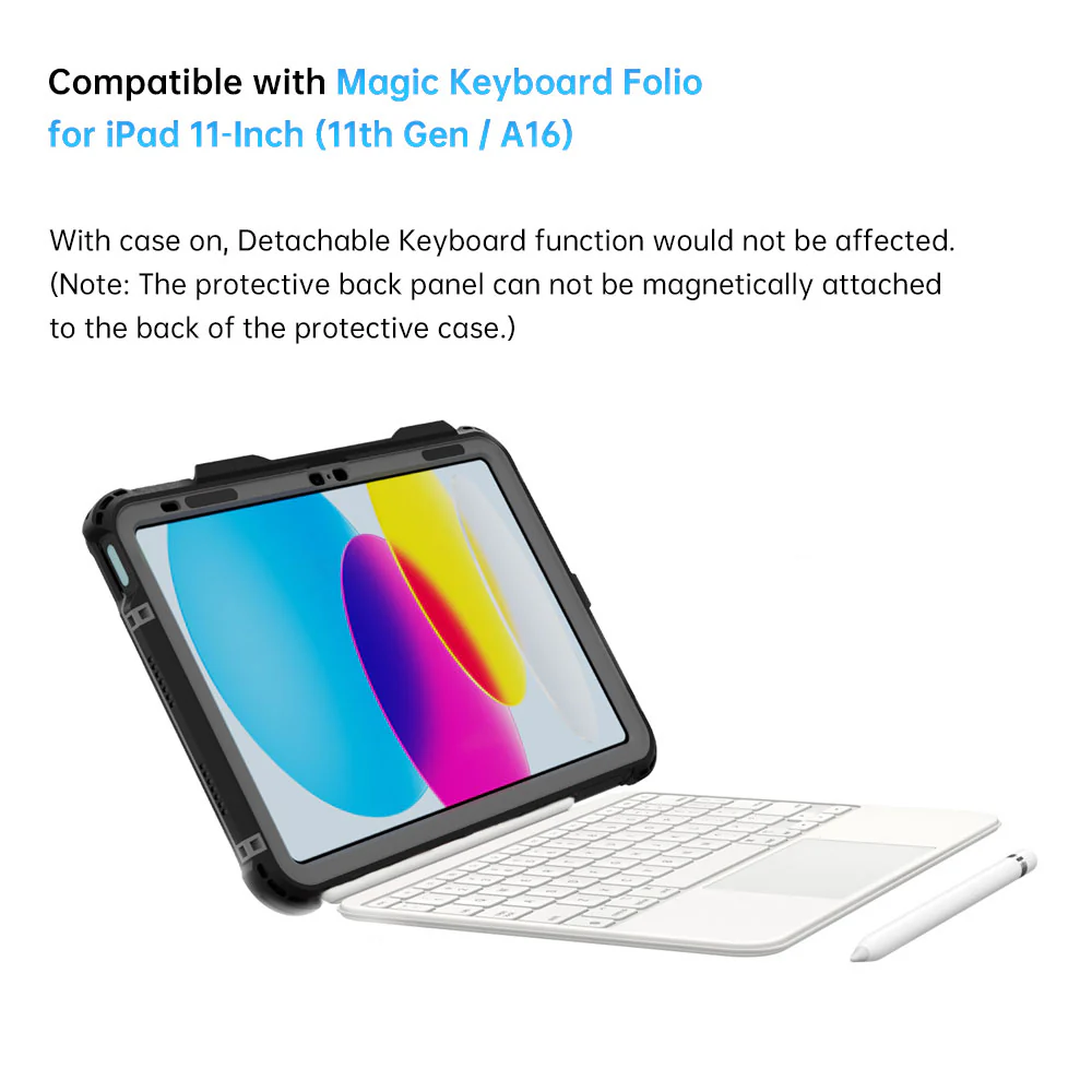 MAN-iPad-N5PN | iPad 11-Inch (11th Gen / A16) | IP68 Waterproof, Shock & Dust Proof Case With X-DOCK Modular Eco-System, Keyboard Connector & Pencil Holder - Image 11