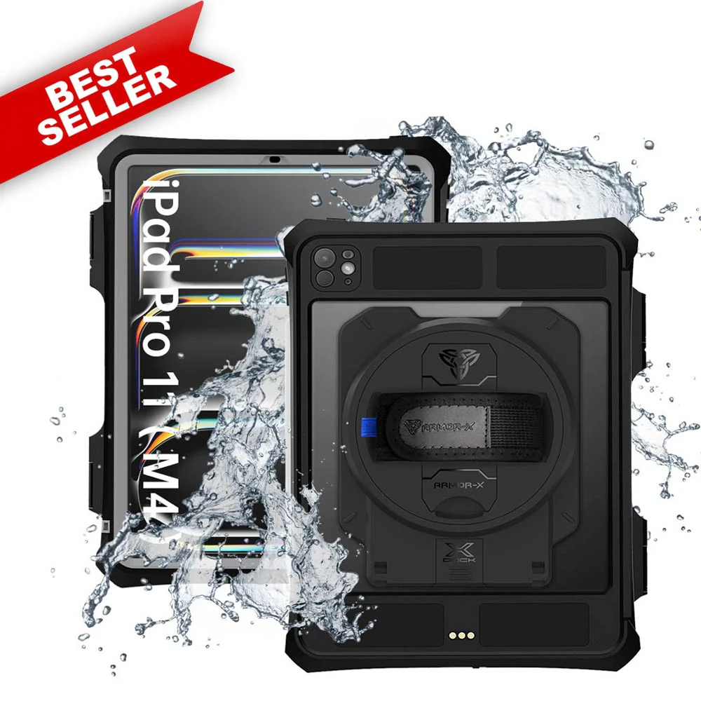 MAN-iPad-PR11PN | iPad Pro 11 (M4) / (M5) | IP68 Waterproof, Shock & Dust Proof Case With X-DOCK Modular Eco-System & Pencil Holder Supports Apple Pencil Pro Wireless Charging