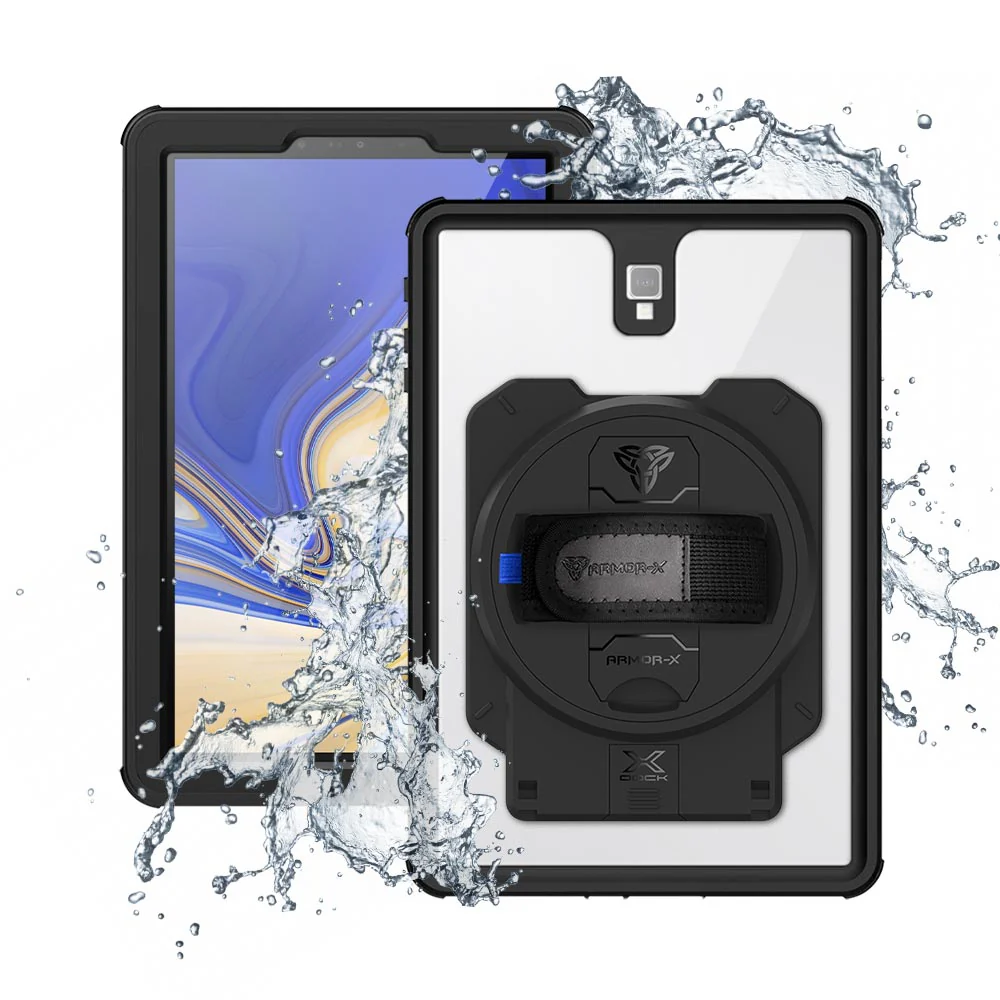 MAN-S4 | Samsung Galaxy Tab S4 10.5 T830 T835 | IP68 Waterproof, Shock & Dust Proof Case With X-DOCK Modular Eco-System