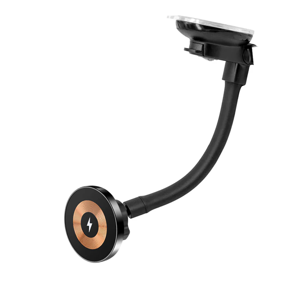 MGS-X122 | Gooseneck Suction Mount | MagSafe / Pixelsnap 15W Fast Charger | Design for iPhone & Smartphone