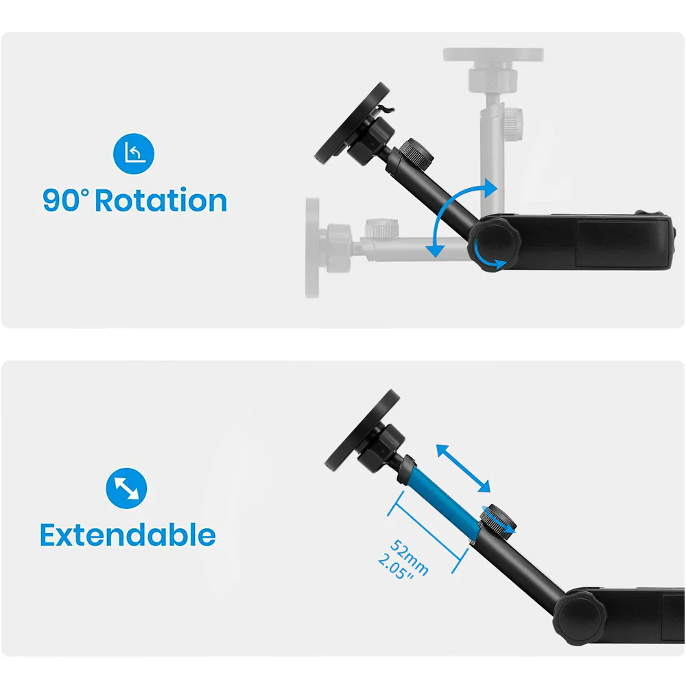 MGS-X140 | Microphone Stand Clamp Mount | MagSafe / Pixelsnap 15W Fast Charger | Design for iPhone & Smartphone - Image 5