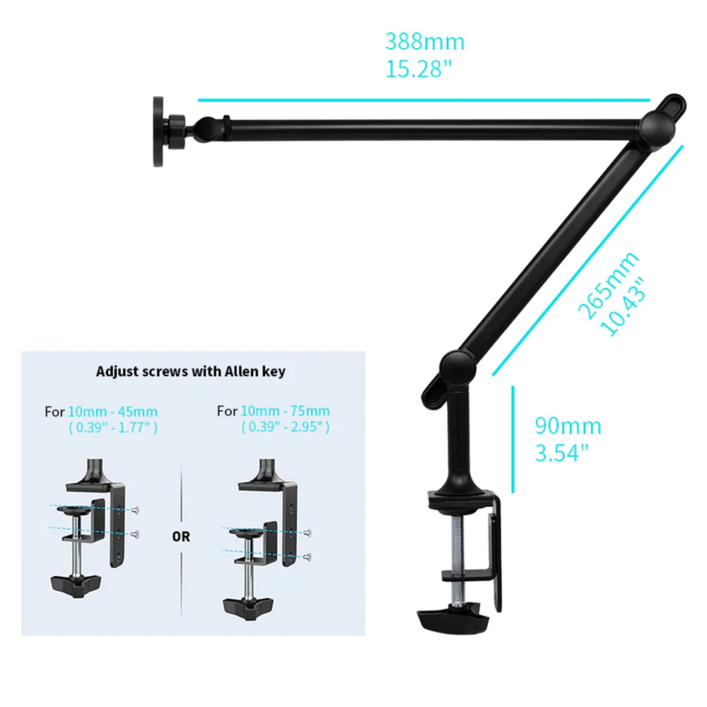 MGS-X141 | Aluminium Adjustable Arm Clamp Mount | MagSafe / Pixelsnap 15W Fast Charger | Design for iPhone & Smartphone - Image 4