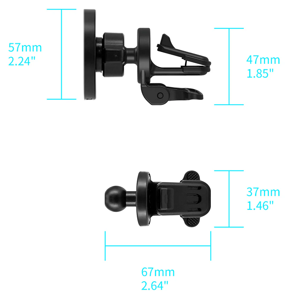 MGS-X147 | Car Air Vent Clip Mount | MagSafe / Pixelsnap 15W Fast Charger | Design for iPhone & Smartphone - Image 7