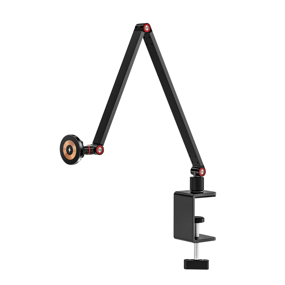 MGS-X163 | Foldable Tabletop Clamp Mount | MagSafe / Pixelsnap 15W Fast Charger | Design for iPhone & Smartphone
