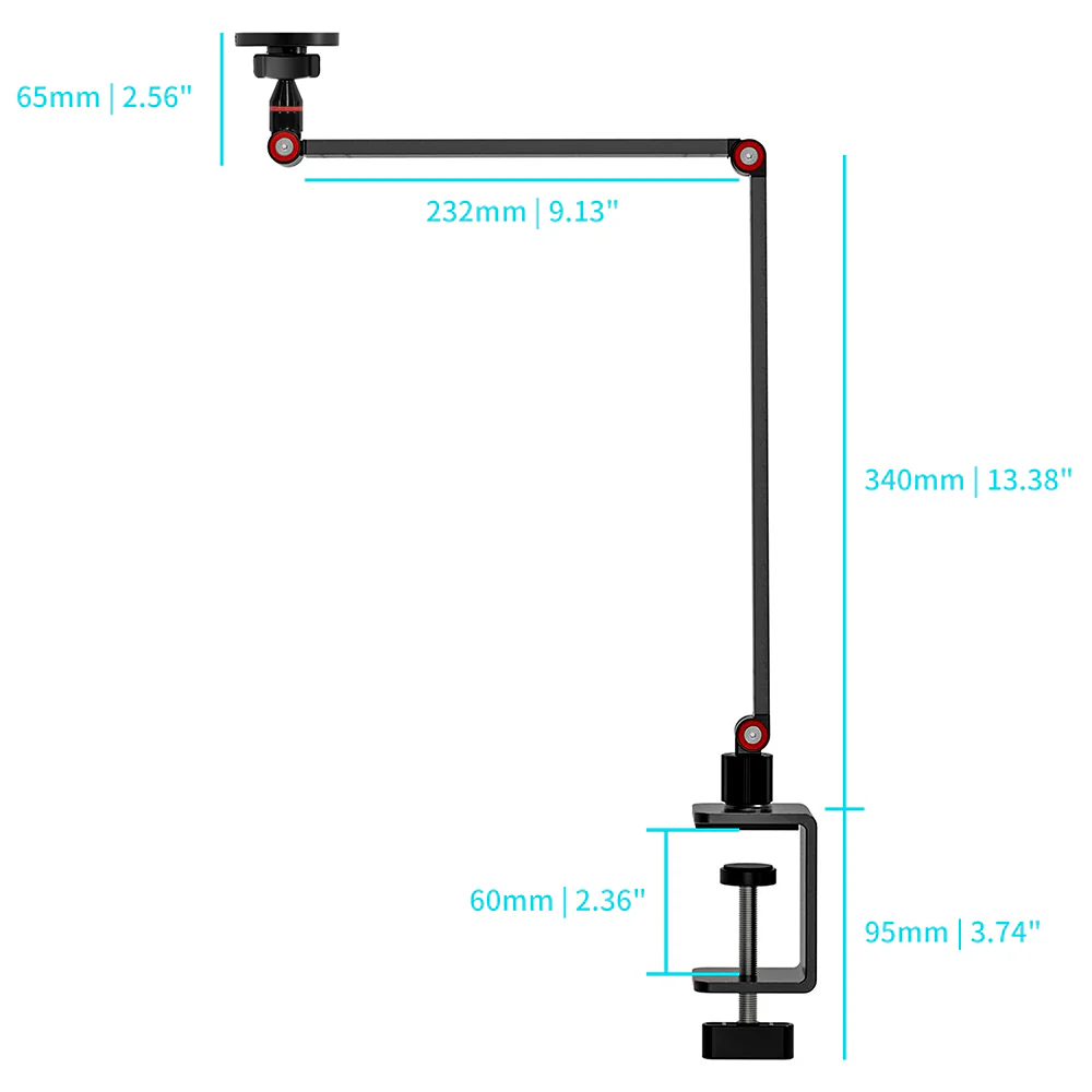 MGS-X163 | Foldable Tabletop Clamp Mount | MagSafe / Pixelsnap 15W Fast Charger | Design for iPhone & Smartphone - Image 4