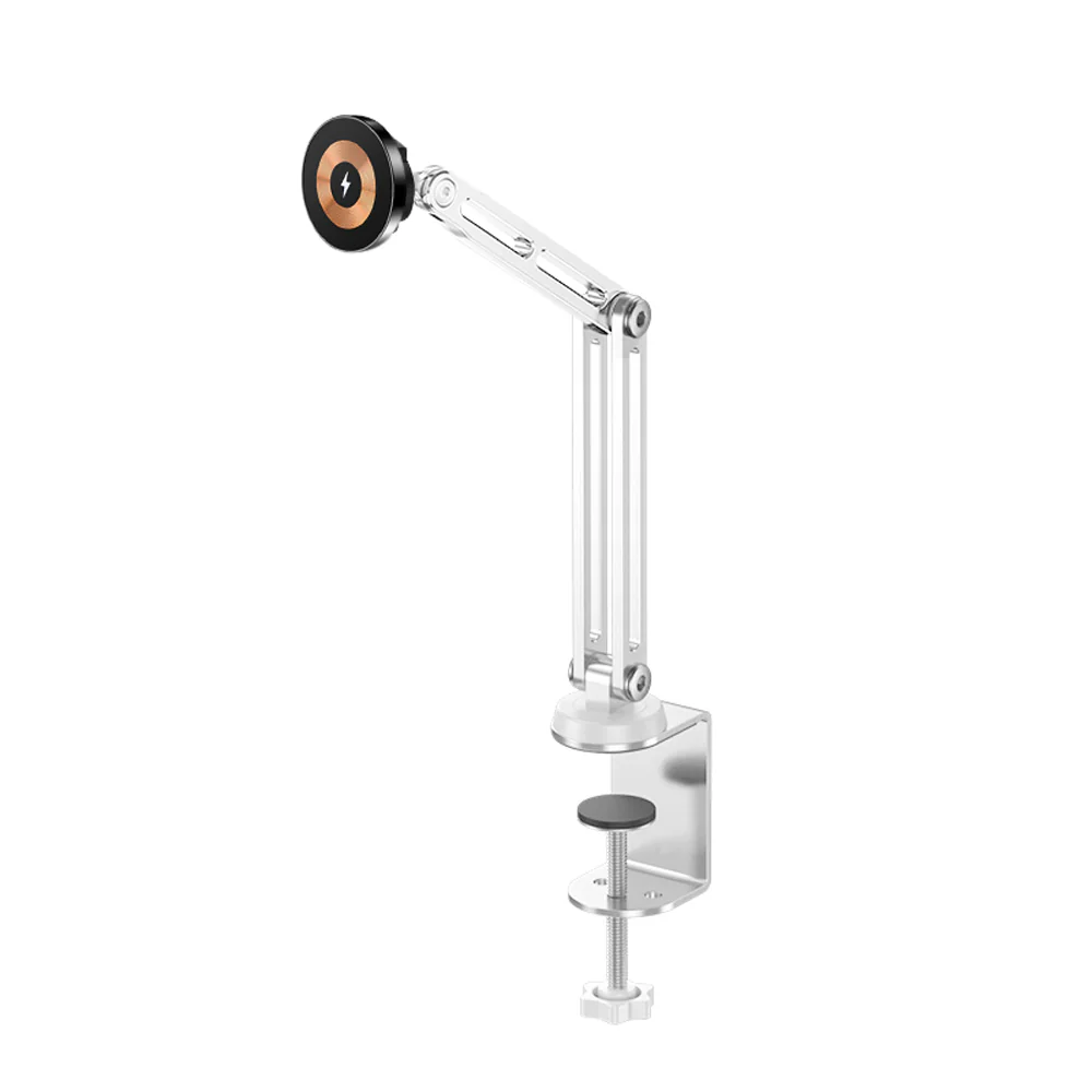 MGS-X164 | Aluminium Adjustable Arm Clamp Mount | MagSafe / Pixelsnap 15W Fast Charger | Design for iPhone & Smartphone