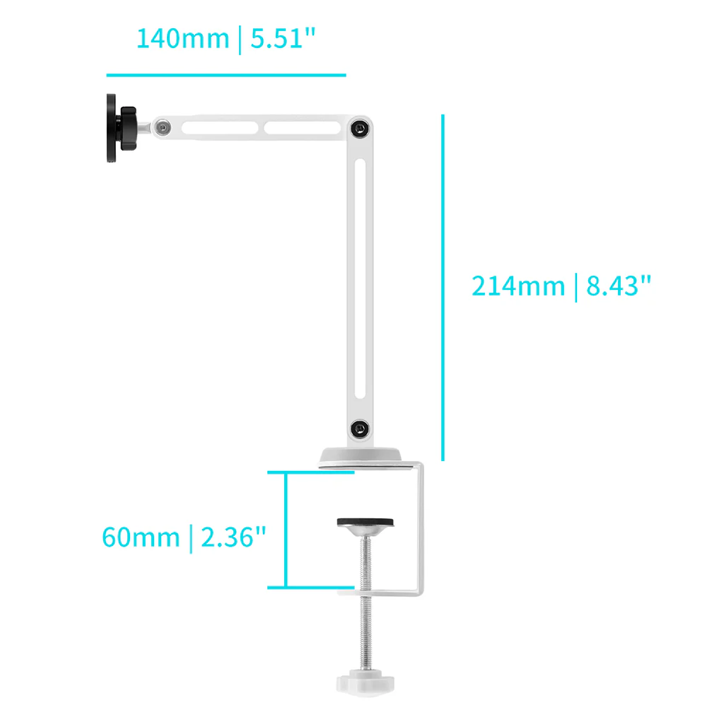 MGS-X164 | Aluminium Adjustable Arm Clamp Mount | MagSafe / Pixelsnap 15W Fast Charger | Design for iPhone & Smartphone - Image 4