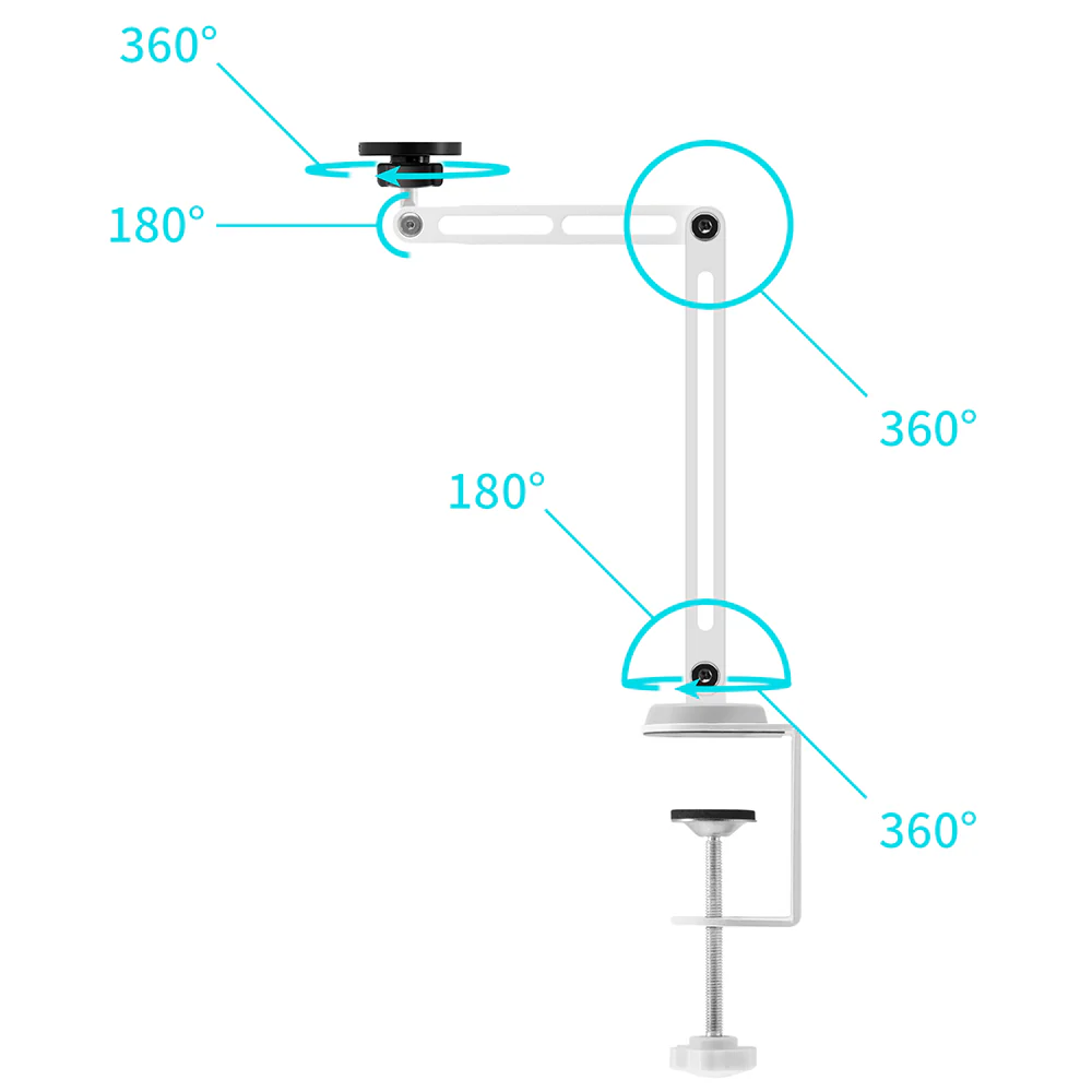 MGS-X164 | Aluminium Adjustable Arm Clamp Mount | MagSafe / Pixelsnap 15W Fast Charger | Design for iPhone & Smartphone - Image 5