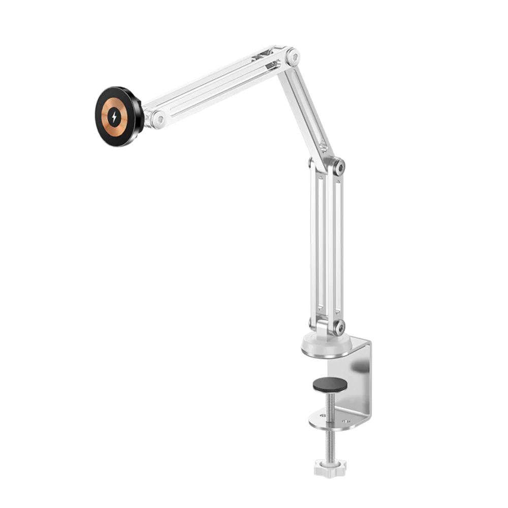 MGS-X165 | Aluminium Adjustable Arm Clamp Mount | MagSafe / Pixelsnap 15W Fast Charger | Design for iPhone & Smartphone