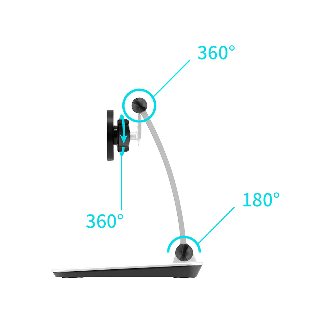 MGS-X171 | Adjustable Desktop Mount | MagSafe / Pixelsnap 15W Fast Charger | Design for iPhone & Smartphone - Image 3