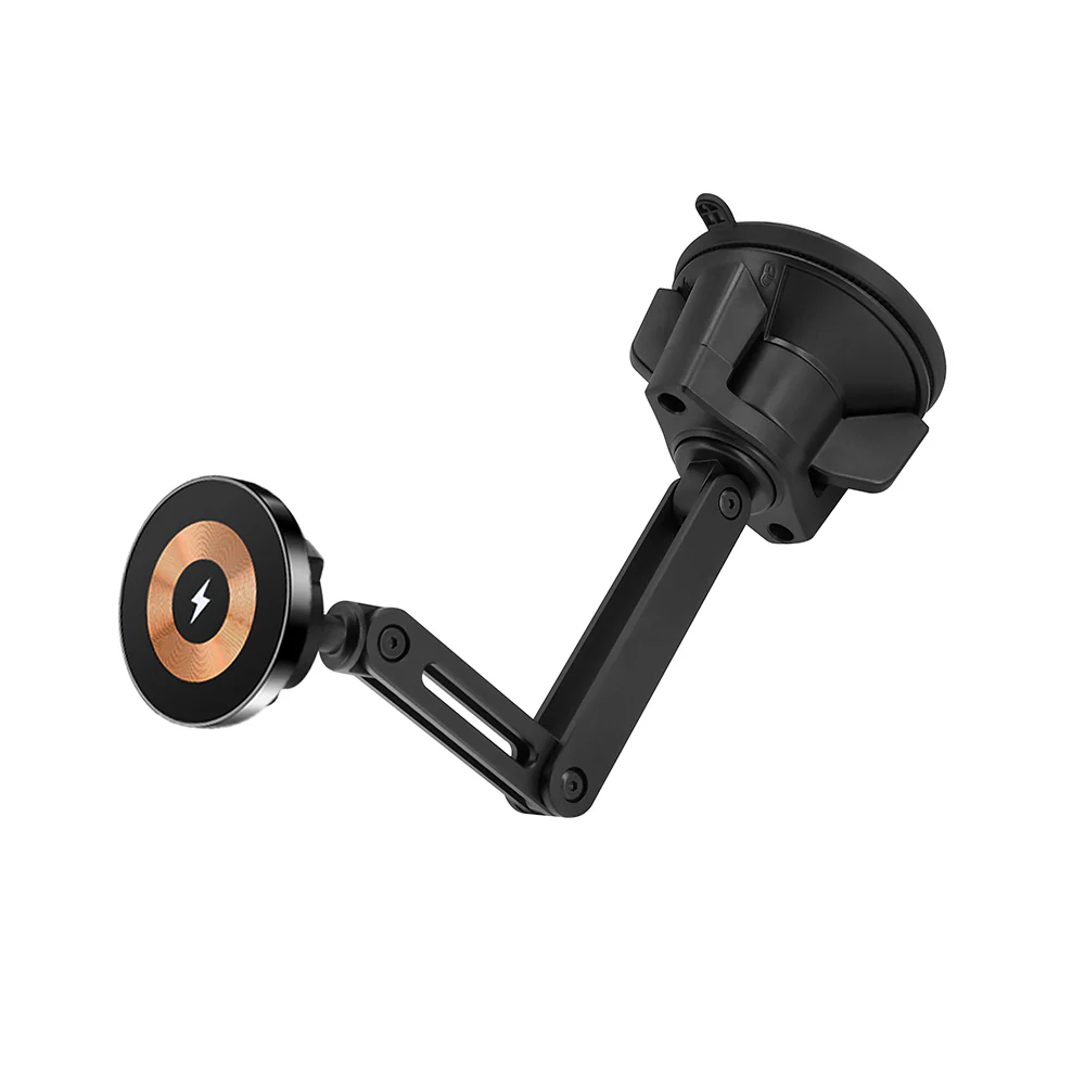 MGS-X184 | Foldable Suction Mount | MagSafe / Pixelsnap 15W Fast Charger | Design for iPhone & Smartphone