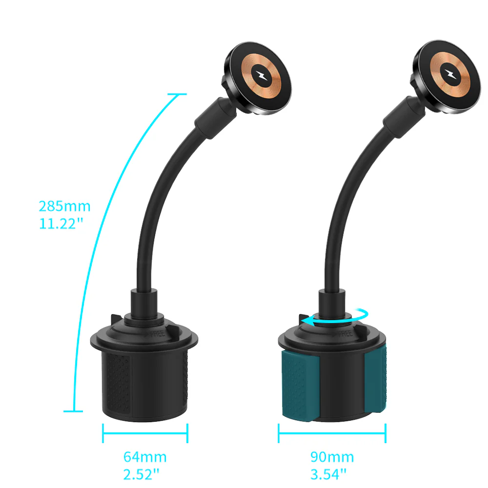 MGS-X92 | Flexible Cup Holder Mount | MagSafe / Pixelsnap 15W Fast Charger | Design for iPhone & Smartphone - Image 3
